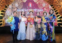 (SaoZone.net) - Tối 31/8,Trương An Xinh đã xuất sắc đăng quang Gương mặt Đại sứ áo dài Việt Nam bảng Qúy bà mùa đầu tiên. và Bích Nhân
