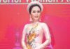 Đại sứ áo dài Lê Bích Nhân diện áo dài Việt Hùng trong Gala Tôn vinh Phụ nữ Quyền năng