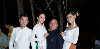 Dàn Hoa hậu, siêu mẫu lộng lẫy trong áo dài Việt Hùng