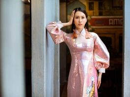 Hoa hậu Phan Thu Quyên diện Áo dài Việt Hùng