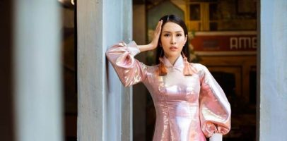 Hoa hậu Phan Thu Quyên diện Áo dài Việt Hùng