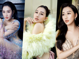 Hoa hậu Huỳnh Thúy Anh khoe nhan sắc rực rỡ với đầm dạ hội