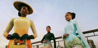 Dàn thí sinh Miss Cosmo 2025 trình diễn áo dài Việt Nam